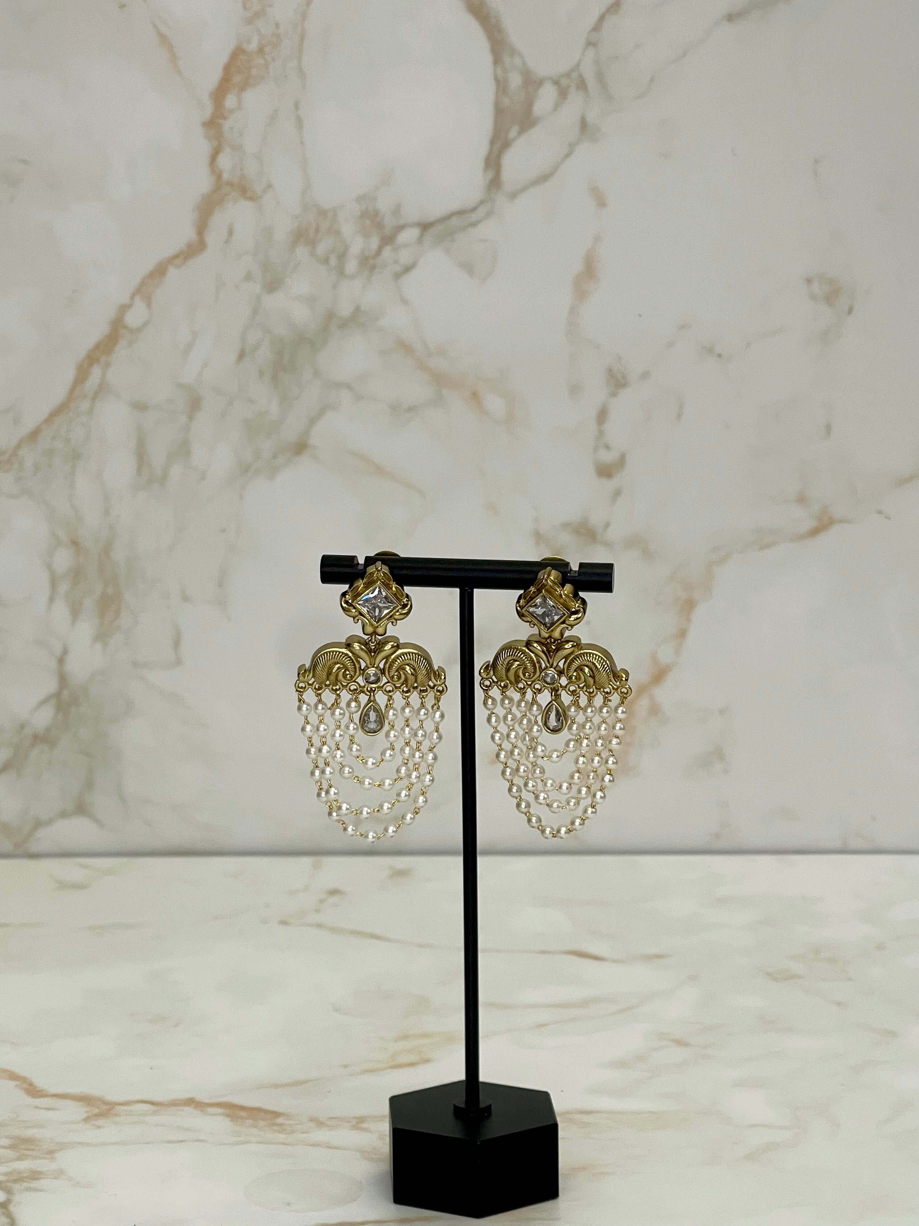White Layer Earring